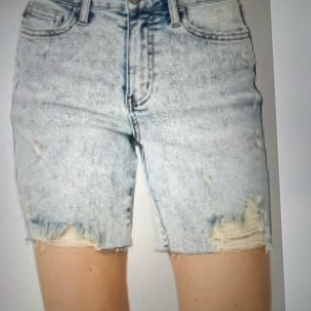 Judy Blue High Waist Mineral Wash Destroyed Boyfriend Shorts